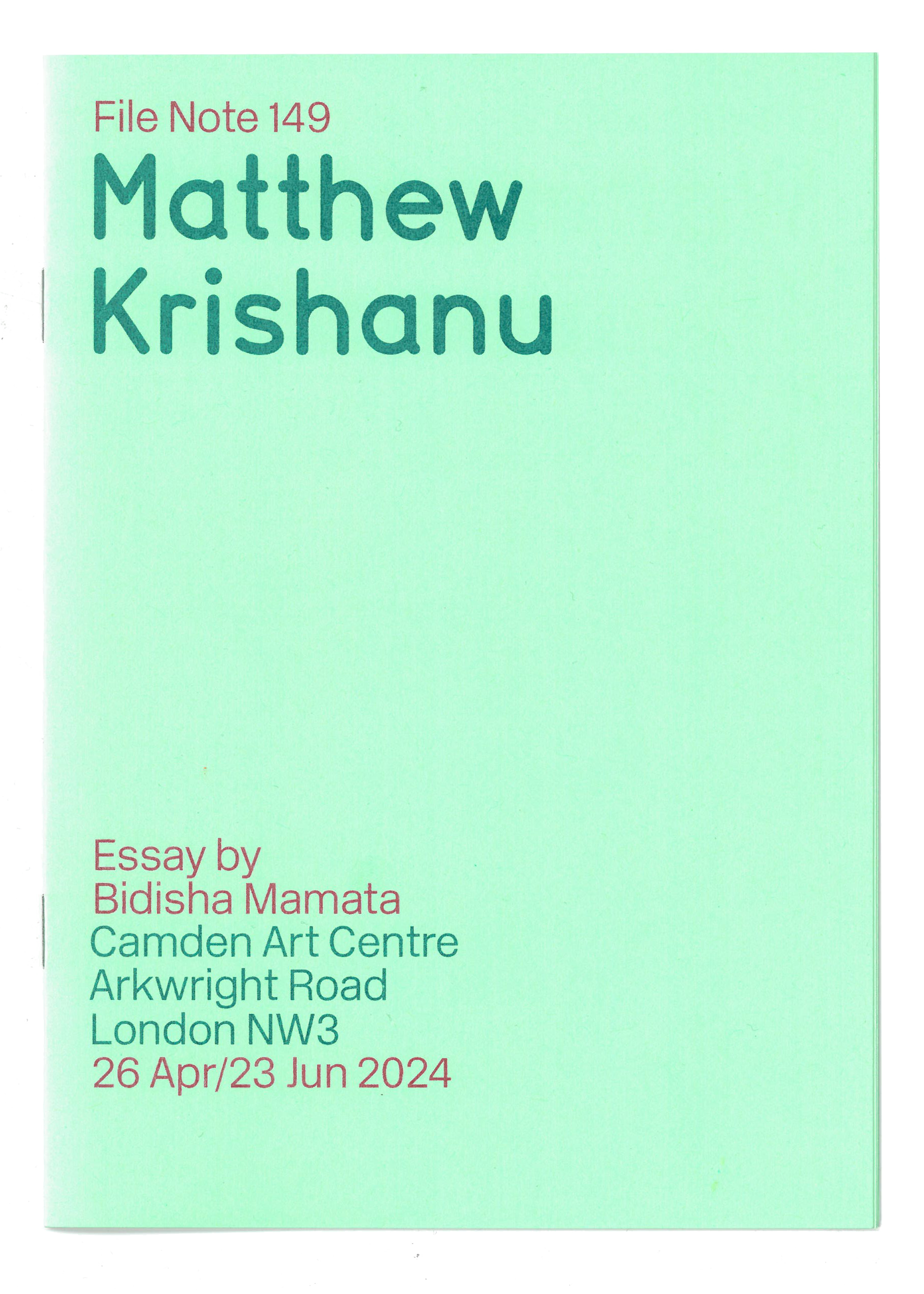 File Note 149, Matthew Krishanu