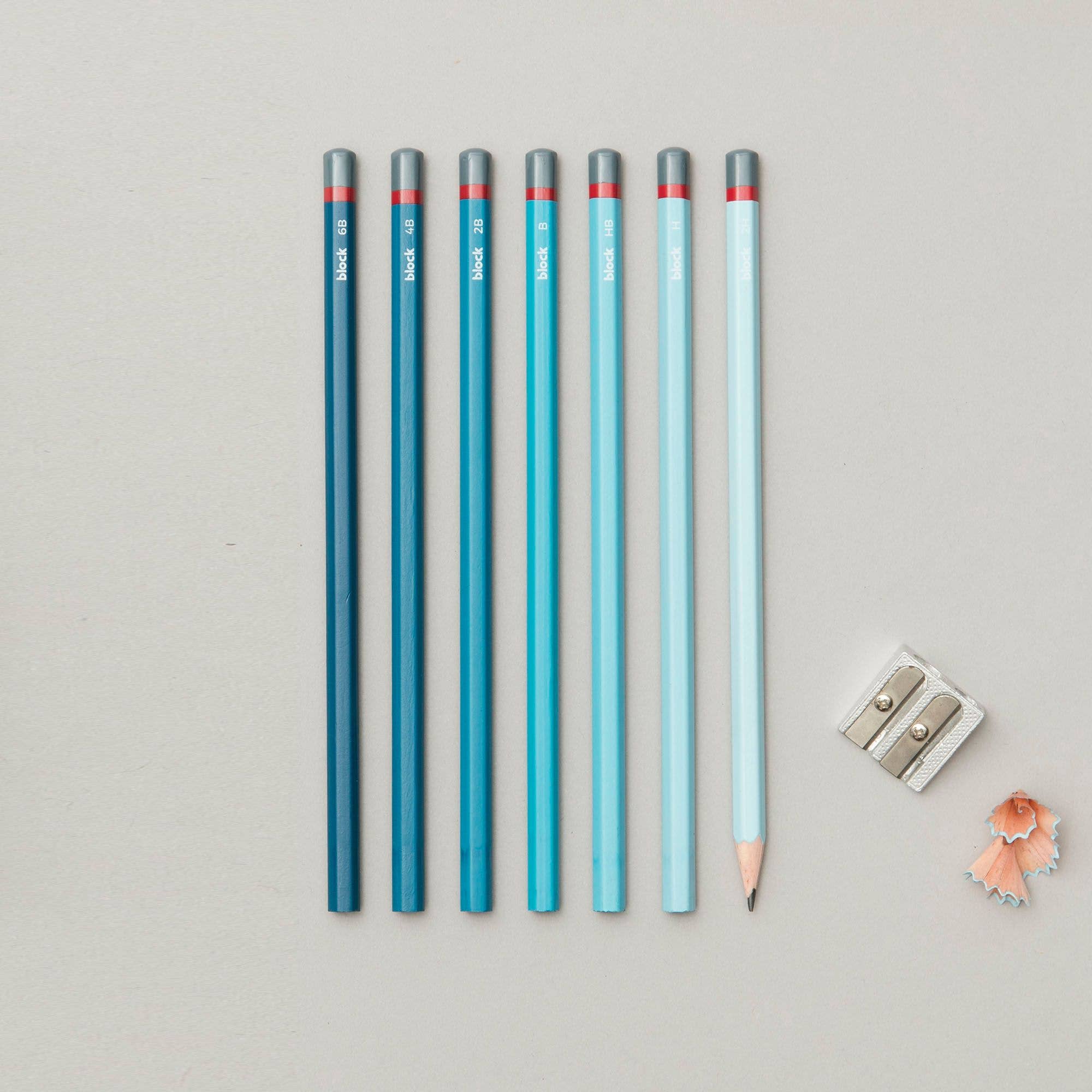 Blue Gradient Sketching Pencils