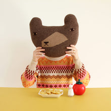 Load image into Gallery viewer, Knitted Bear Cushion
